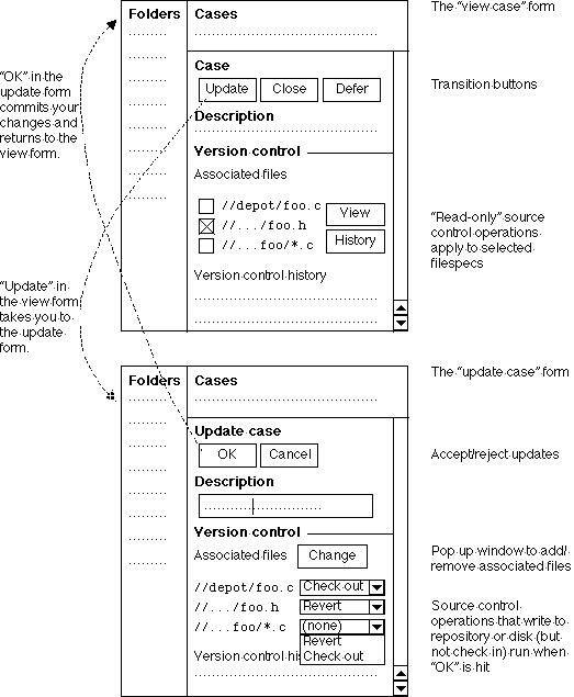 Proposed update interface for TeamTrack