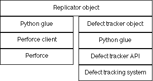 Diagram of
the replicator structure